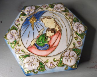 Virgin Mary and Child Treasure Box