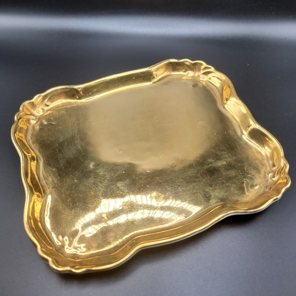 Gold Plated Tray Etsy