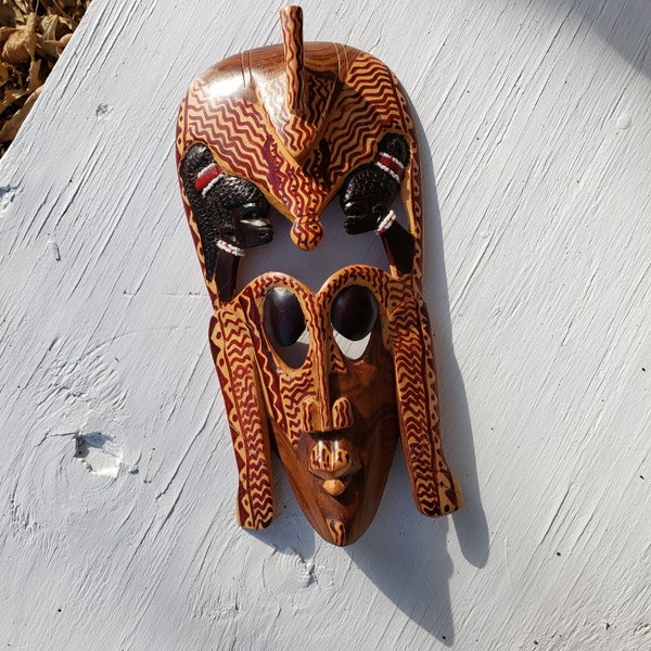 Hand Carved Maasai Mask