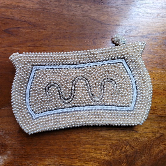 Antique Beaded Clutch - image 1
