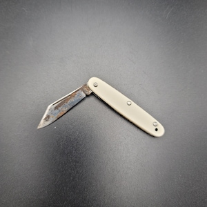 One Blade Imperial Folding Knife- Plastic-- White