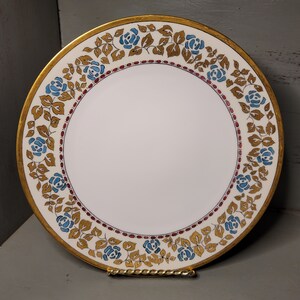 Epiag Czechoslovakia 11 Inch Gold Leaf Hand Painted Porcelain Plate