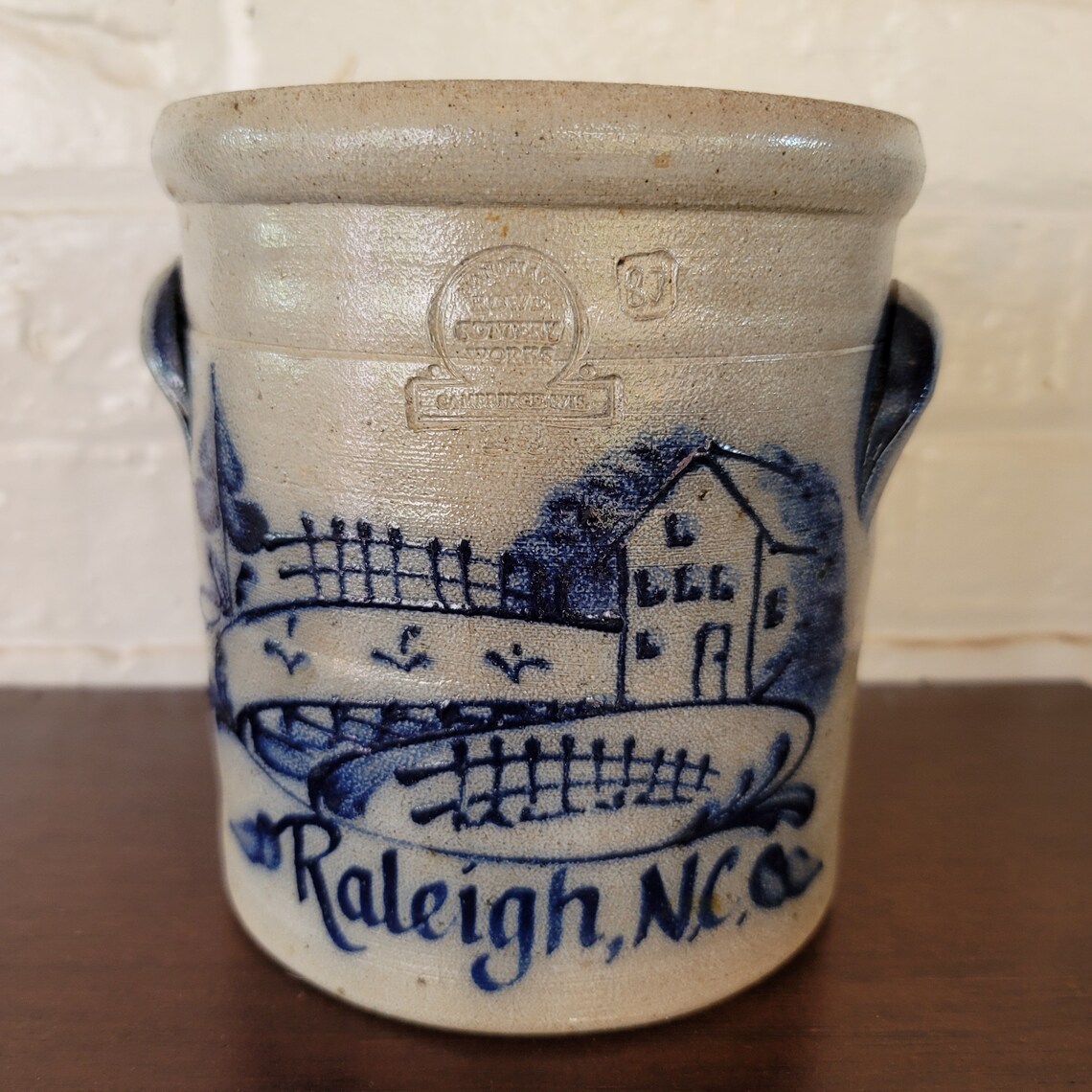 Rowe Pottery Raleigh NC One Gallon Crock Etsy