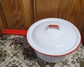Vintage Enamelware Pot