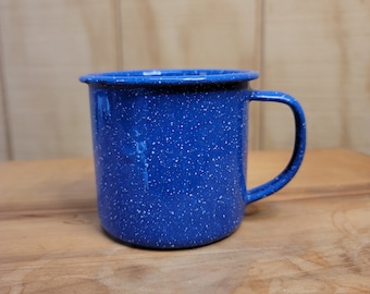 Blue Enamelware Mug