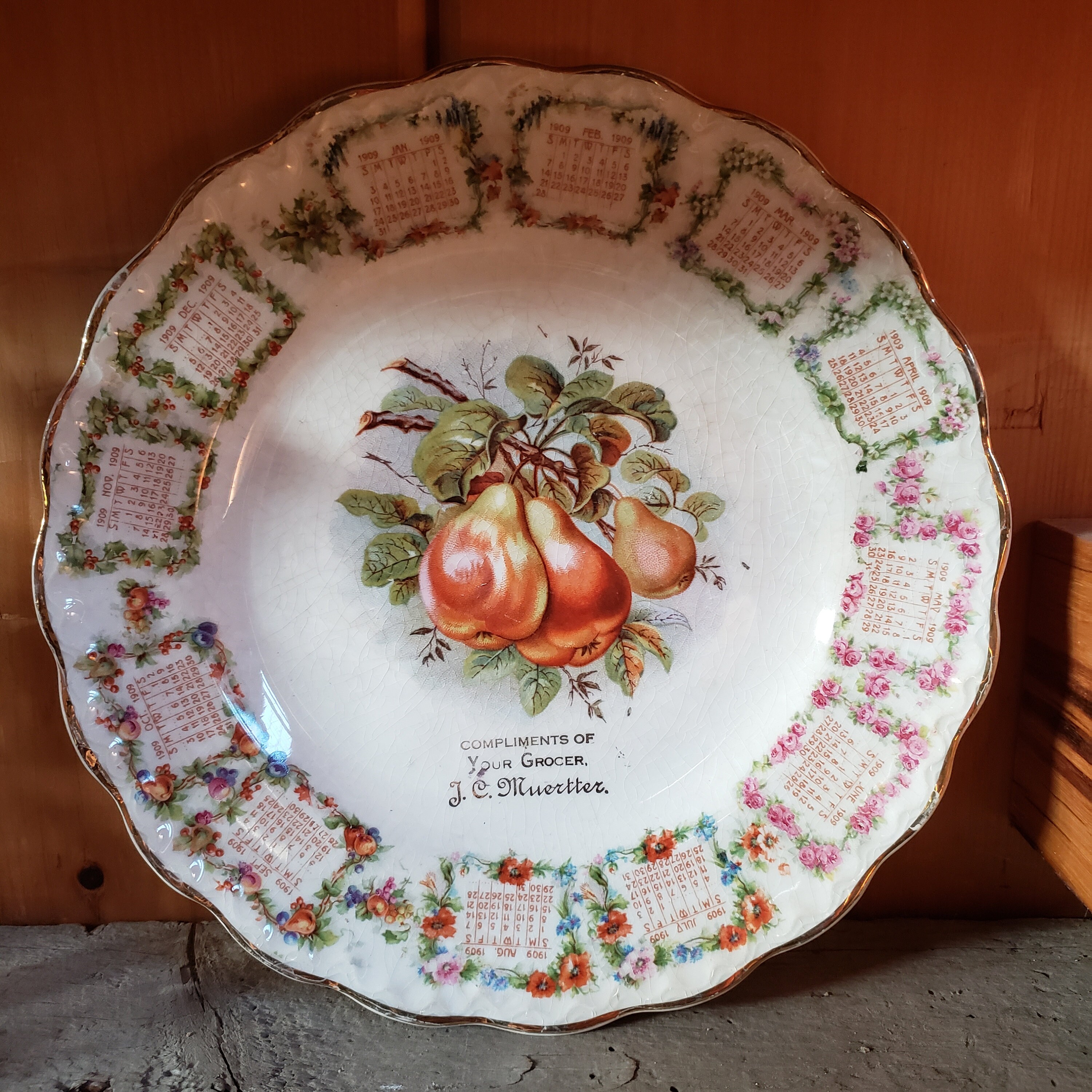 Carnation McNicol Calendar Plate 1909 Etsy