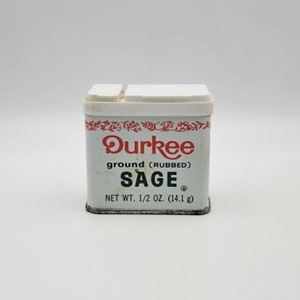 Durkees Sage Vintage Spice Box