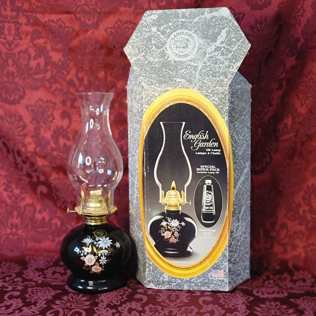 Lamplight Farms english Garden Oil Lamp With Original Box Etsy
