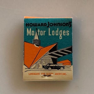 Vintage Howard Johnson&#39;s Motor Lodge and Restaurant Advertising Matchbook, FULL and Unused