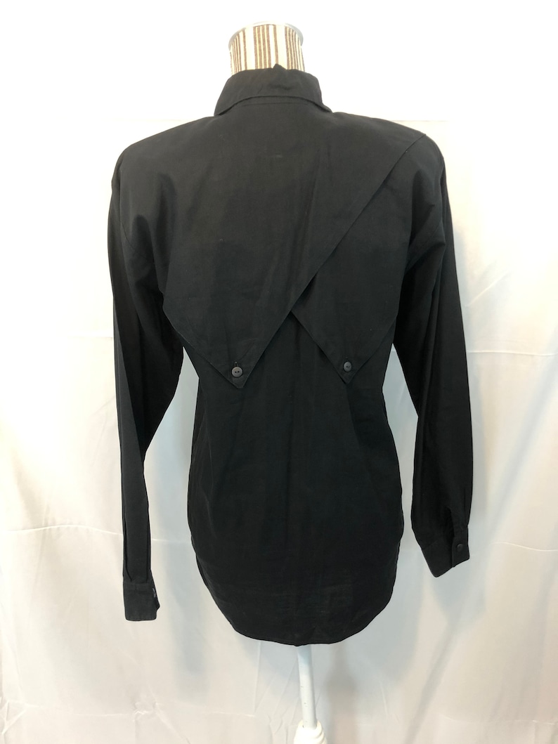 Vintage Adobe Rose Western Shirt Black Wrap Shirt 90s Western Shirt Black Button Shirt Cowgirl Shirt 90s Black Cotton Shirt