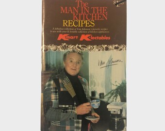 The Man in the Kitchen Recipes, KMart Klectables, Van Johnson, Unique Vintage Paperback Cookbook