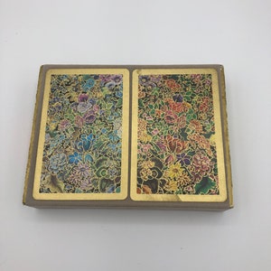 Vintage Whitman Bridge vintage butterfly Double Deck 2 Decks Playing Cards