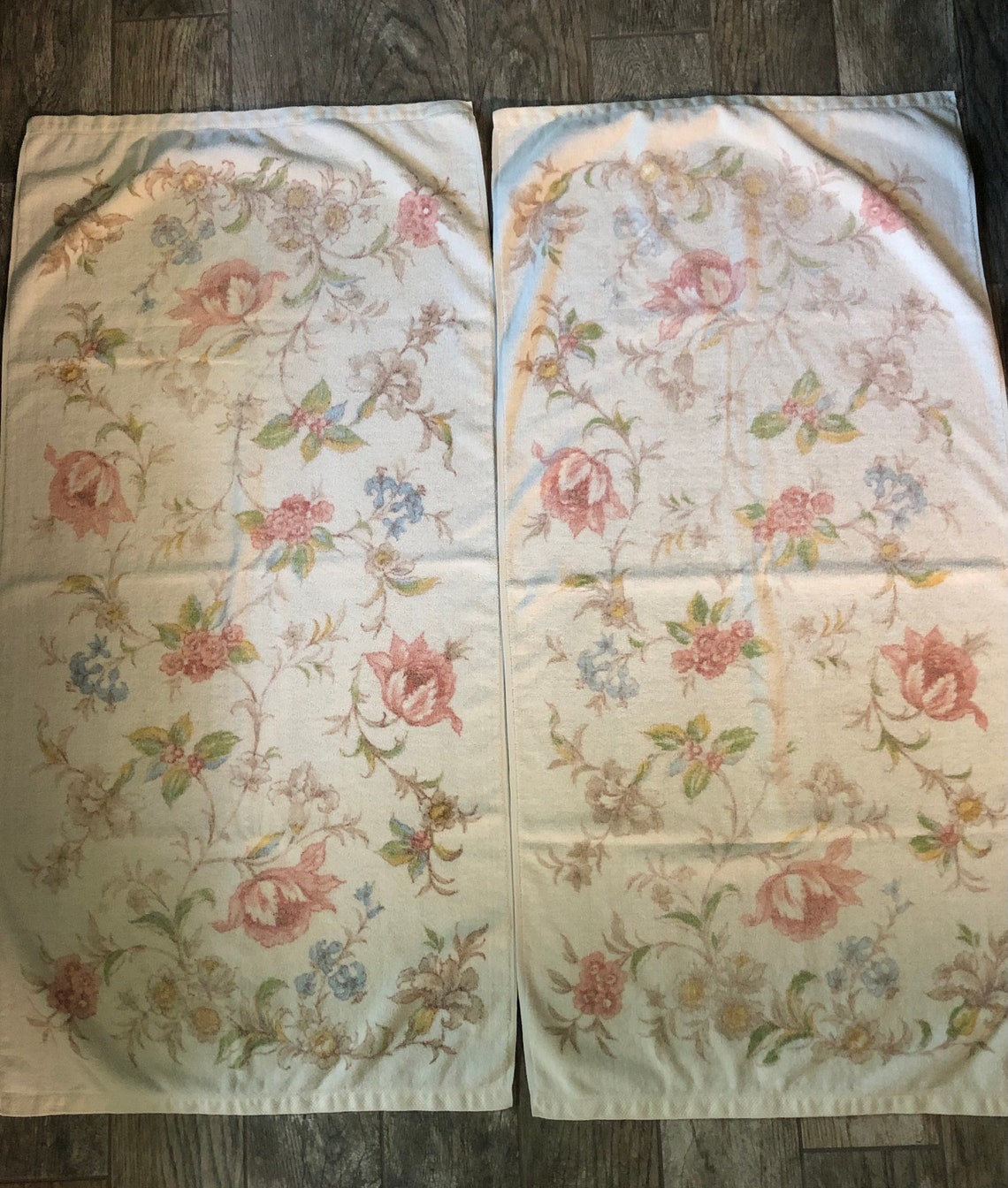 Vintage Springmaid Floral Towels Set of 2 Vintage Bath Towel Etsy