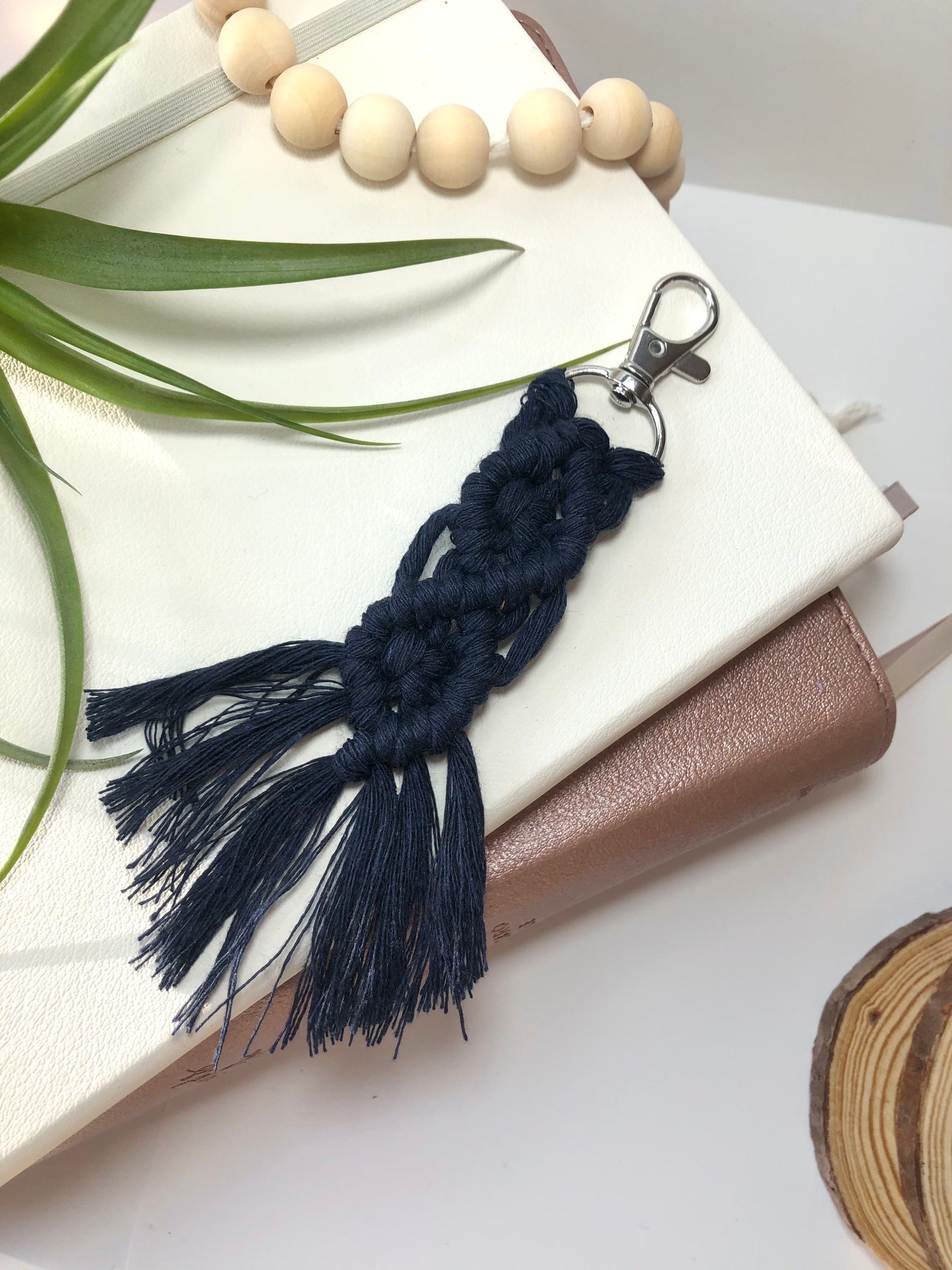 Handmade macrame key chain Etsy