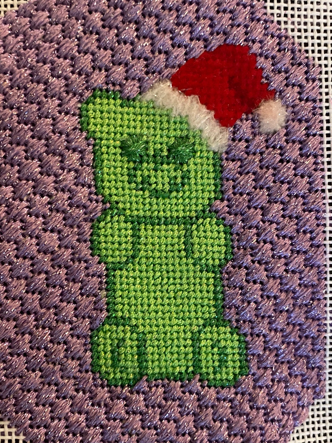 Gummy Bear With Santa Hat Needlepoint Canvas Etsy
