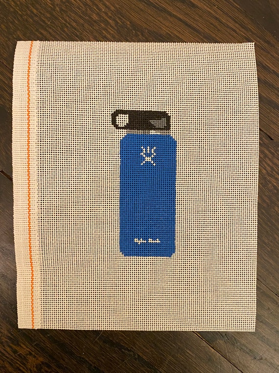 Hydro Flask Water Bottle Needlepoint Canvas CANVAS ONLY 