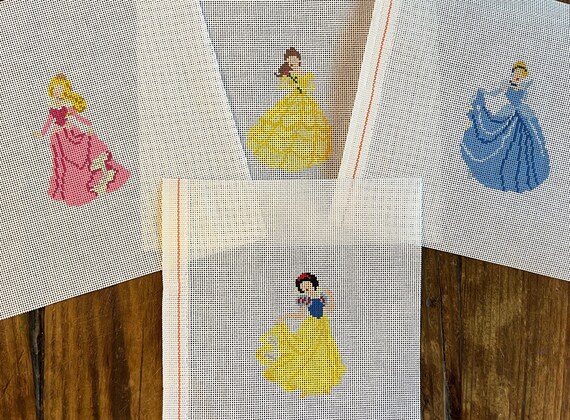Princess - 18 count hand-painted needlepoint stitching canvas, Needlepoint  Canvases & Threads