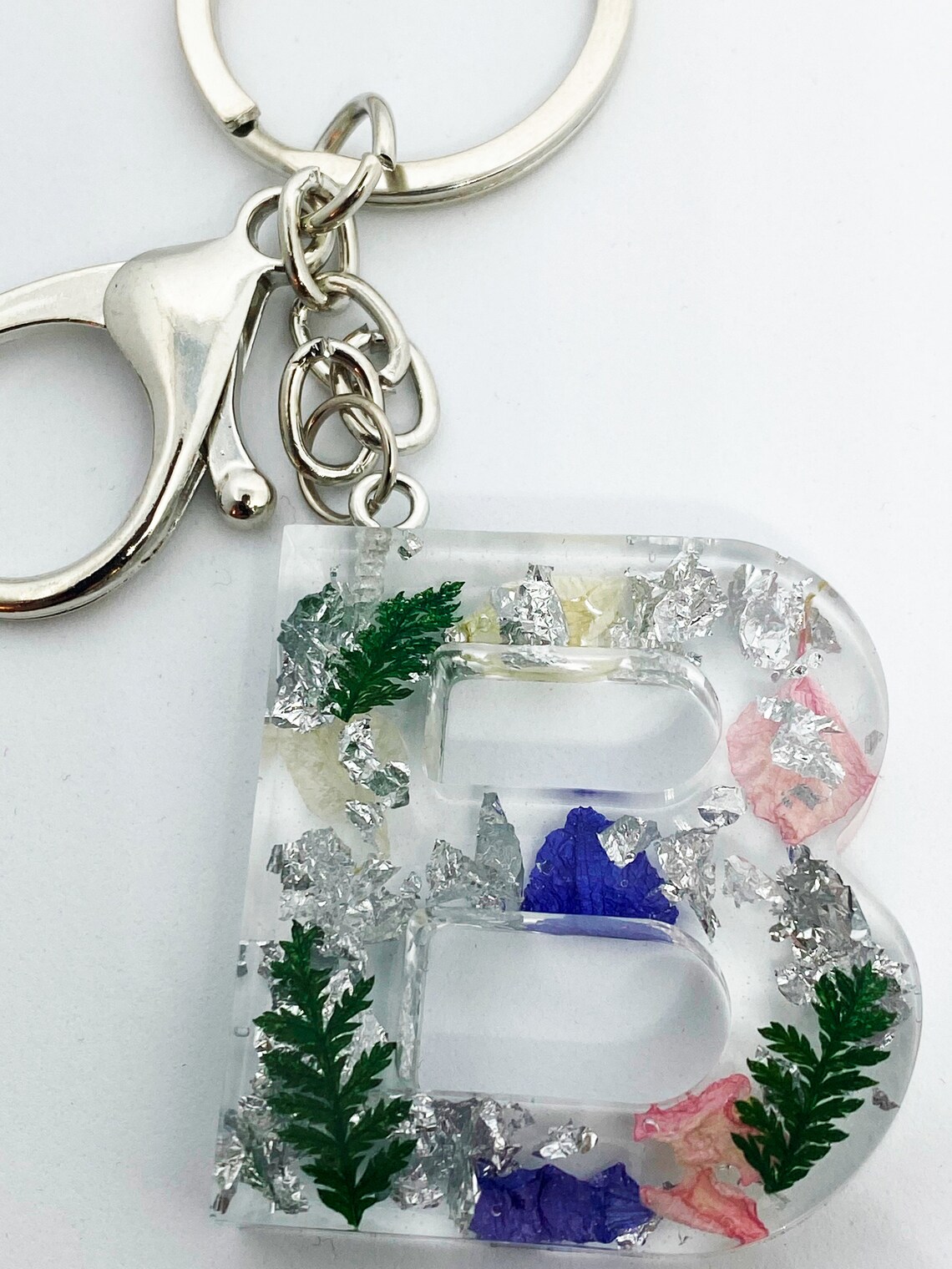 Llaveros de letras personalizados de resina / brillo / flores Etsy