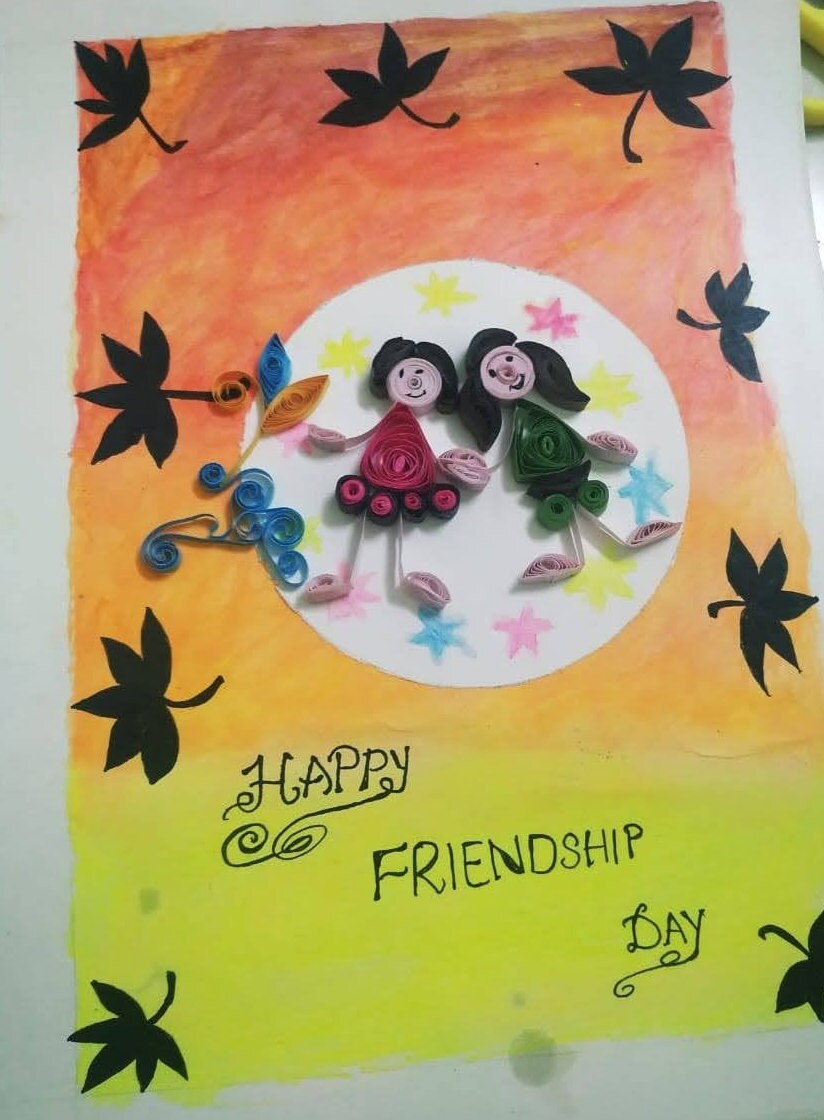 Friendship Day Card Quilling Card Greeting Card Invitation Etsy