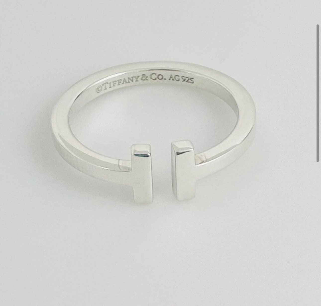 Tiffany & Co Sterling Silver T Ring - Etsy