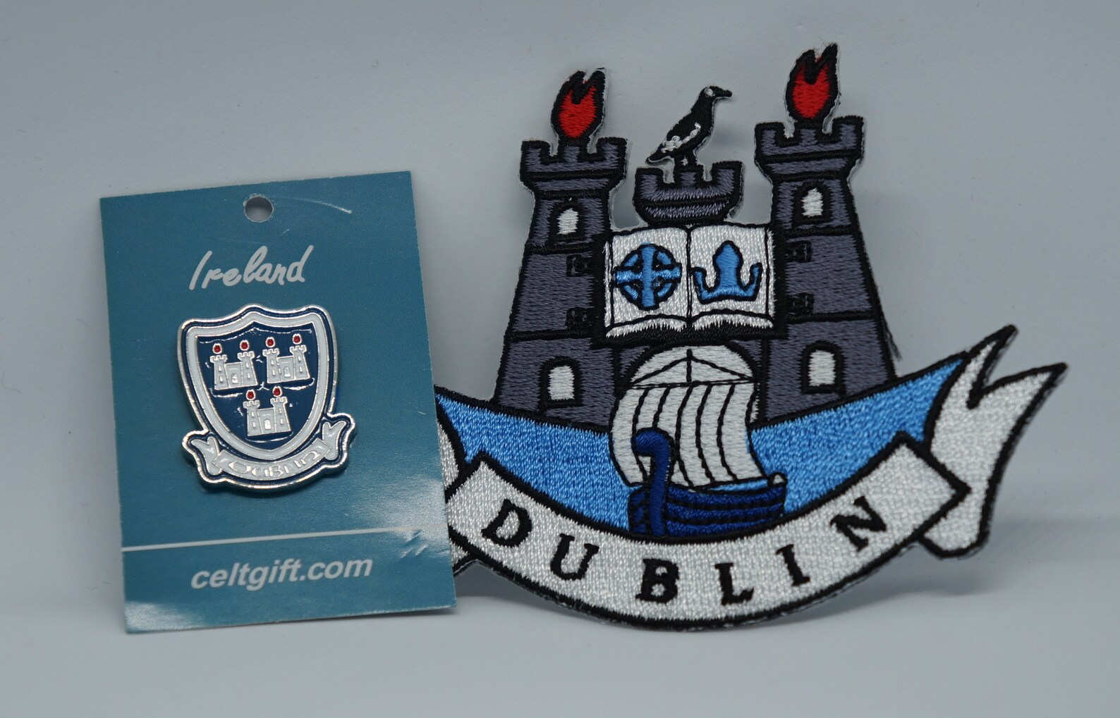 Dublin Coat of Arms Lapel Pin With Free Embroidered Patch Etsy