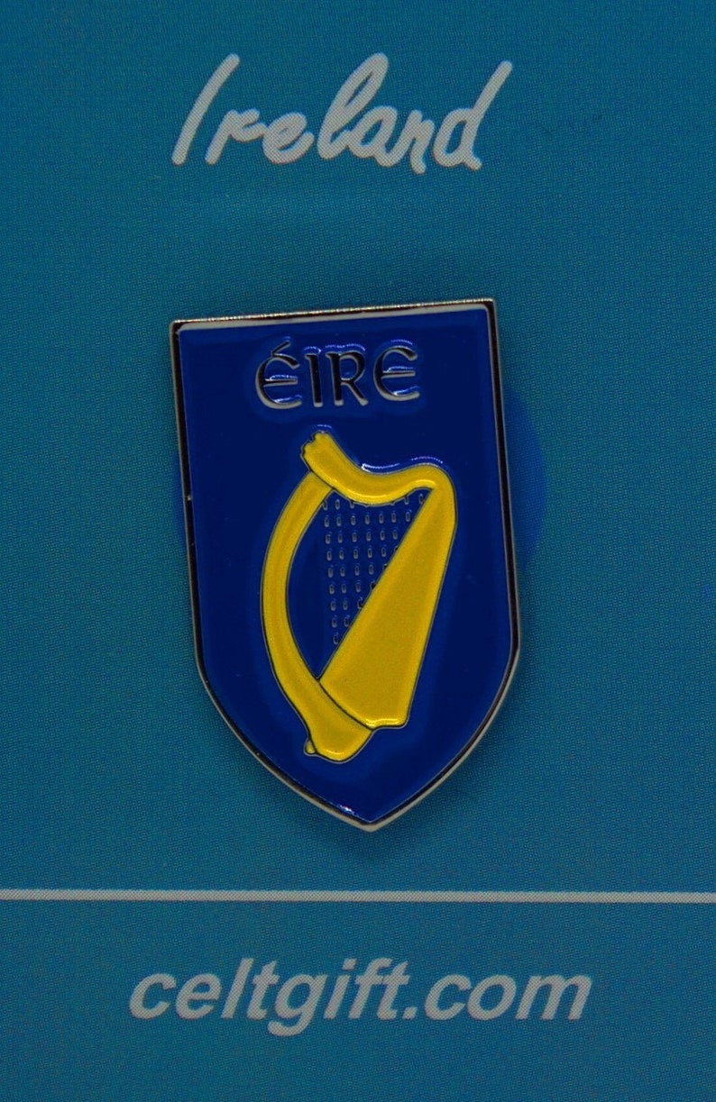 Harp Lapel Pin Ireland Coat of Arms With Free Embroidered Etsy