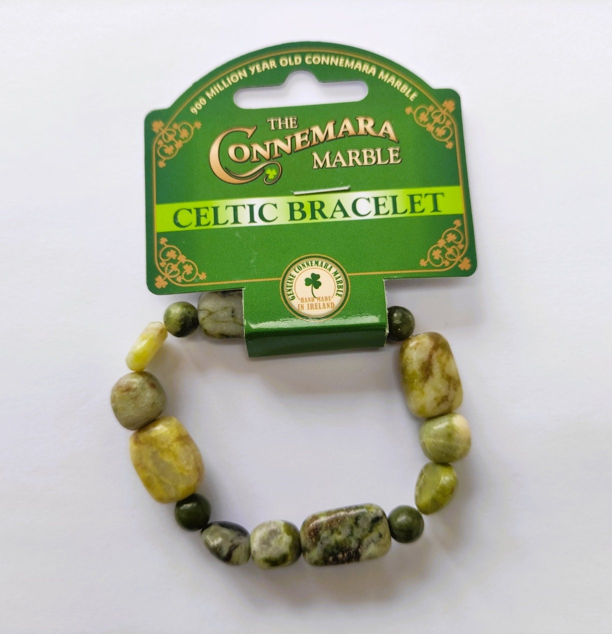 Connemara Marble Round Bead Bracelet