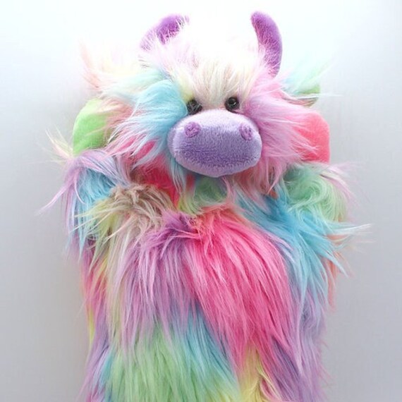 Rainbow Cow Hot Water Bottle Cover Etsy