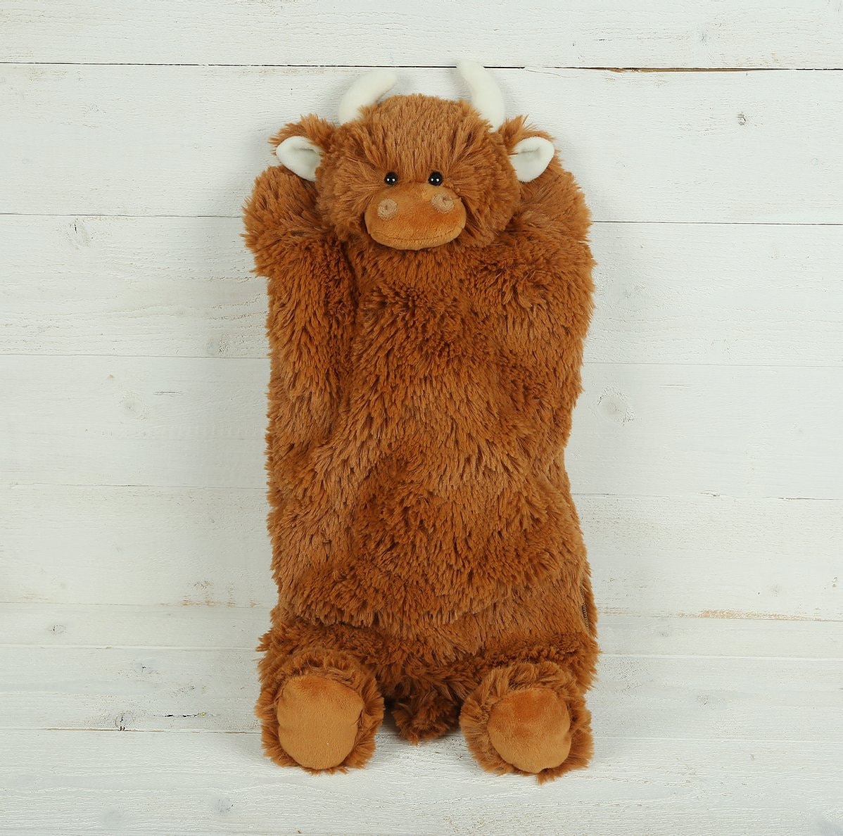 Soft Cow Hot Water Bottle Cover Brown Etsy