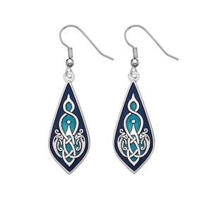 SeaGems Celtic Drop Earrings, Knot, Bird and Circles options