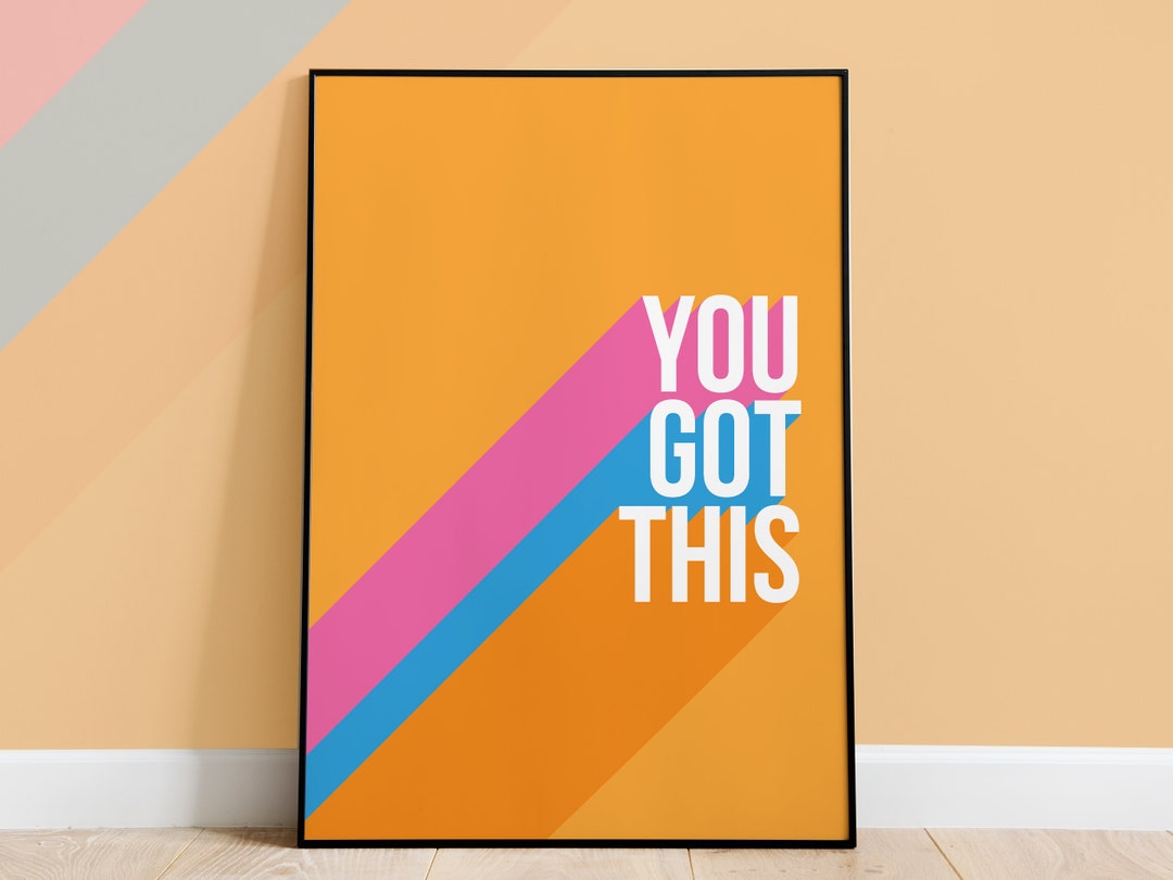 Positive Affirmation Motivational Poster Inspirational Quote Wall Art ...