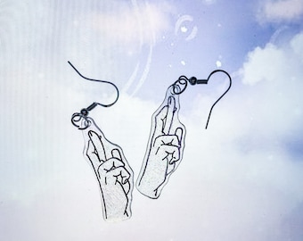 Finger Crossed Earrings