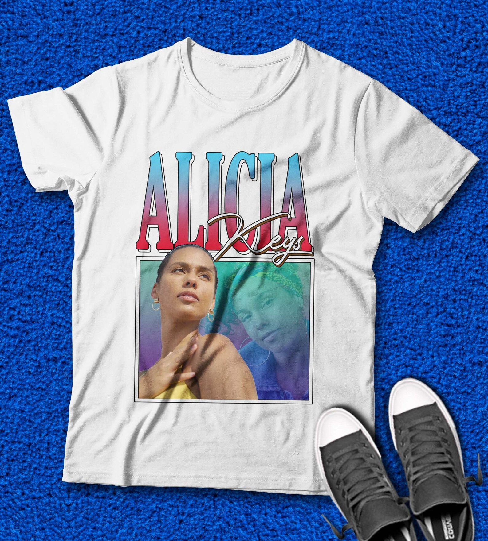 Alicia keys t-shirt vintage 90s style alicia keys shirt | Etsy