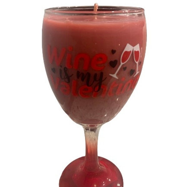 Wine Glass Candles Etsy