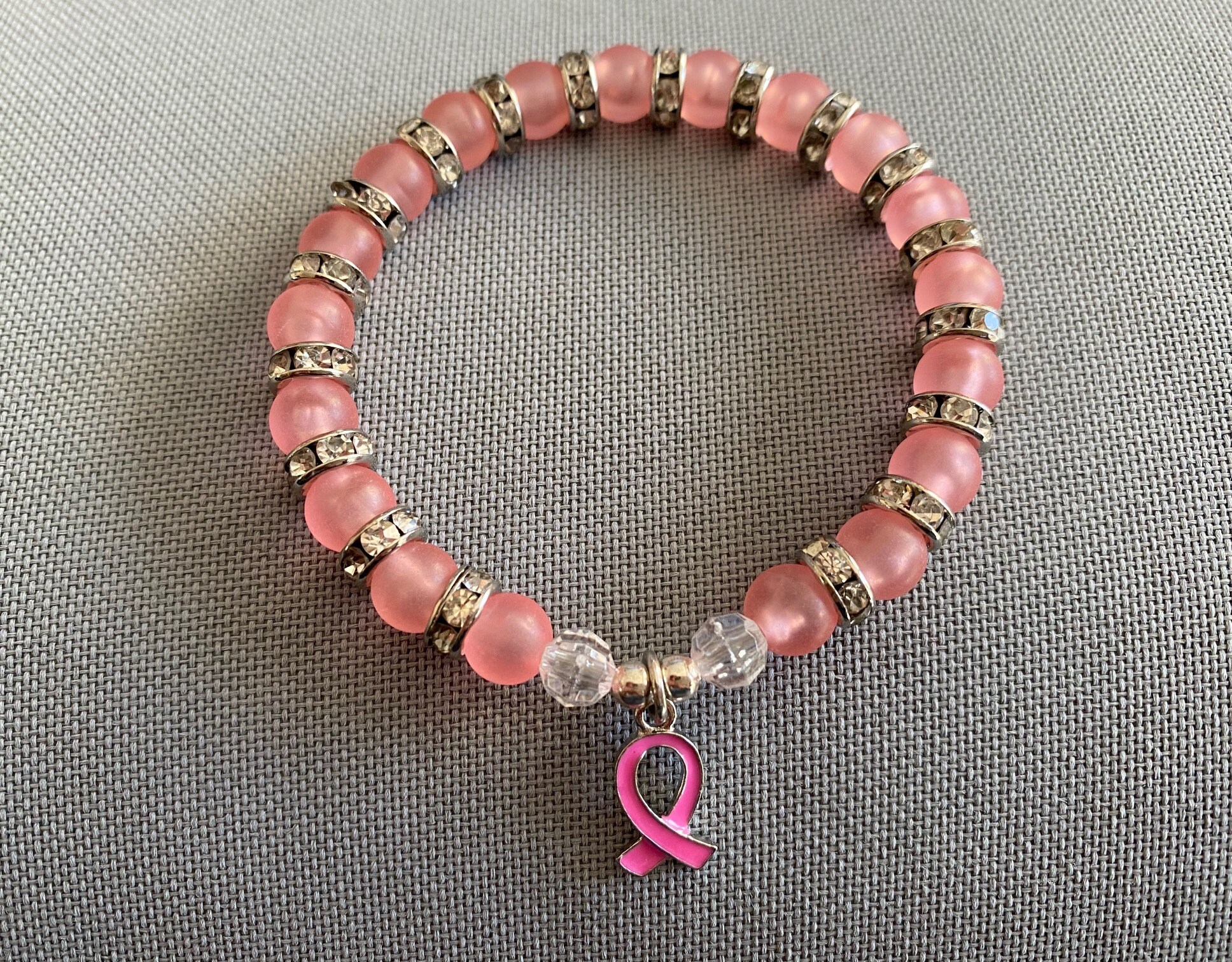 Breast cancer store beaded bracelets
