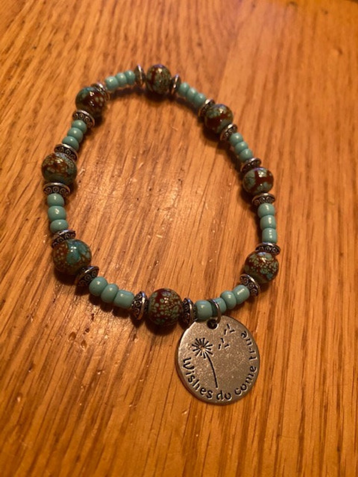 Beaded Bracelet With Charm wishes Do Come True Etsy