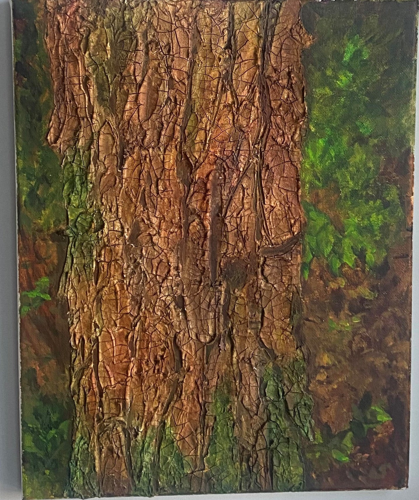 Original mixed media painting textured tree bark acrylic and Etsy