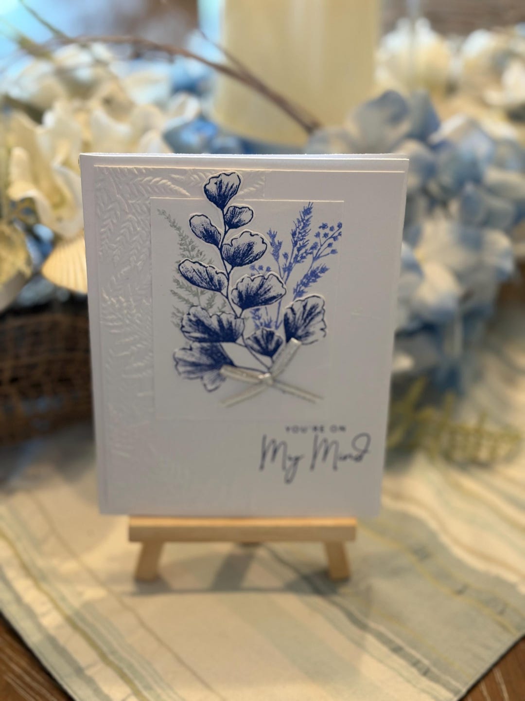 Handmade Nature's Prints Thinking of You Card - Etsy