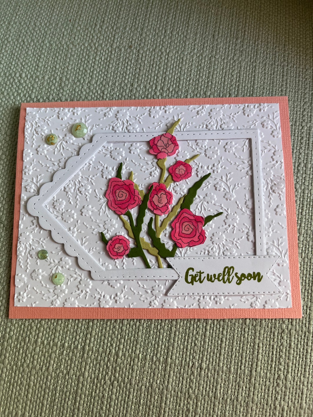 Handmade Floral Get Well Soon Card - Etsy