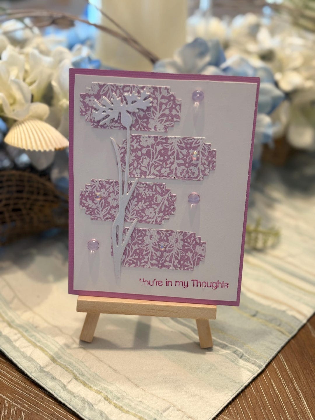 Floral Thinking of You Handmade Card - Etsy