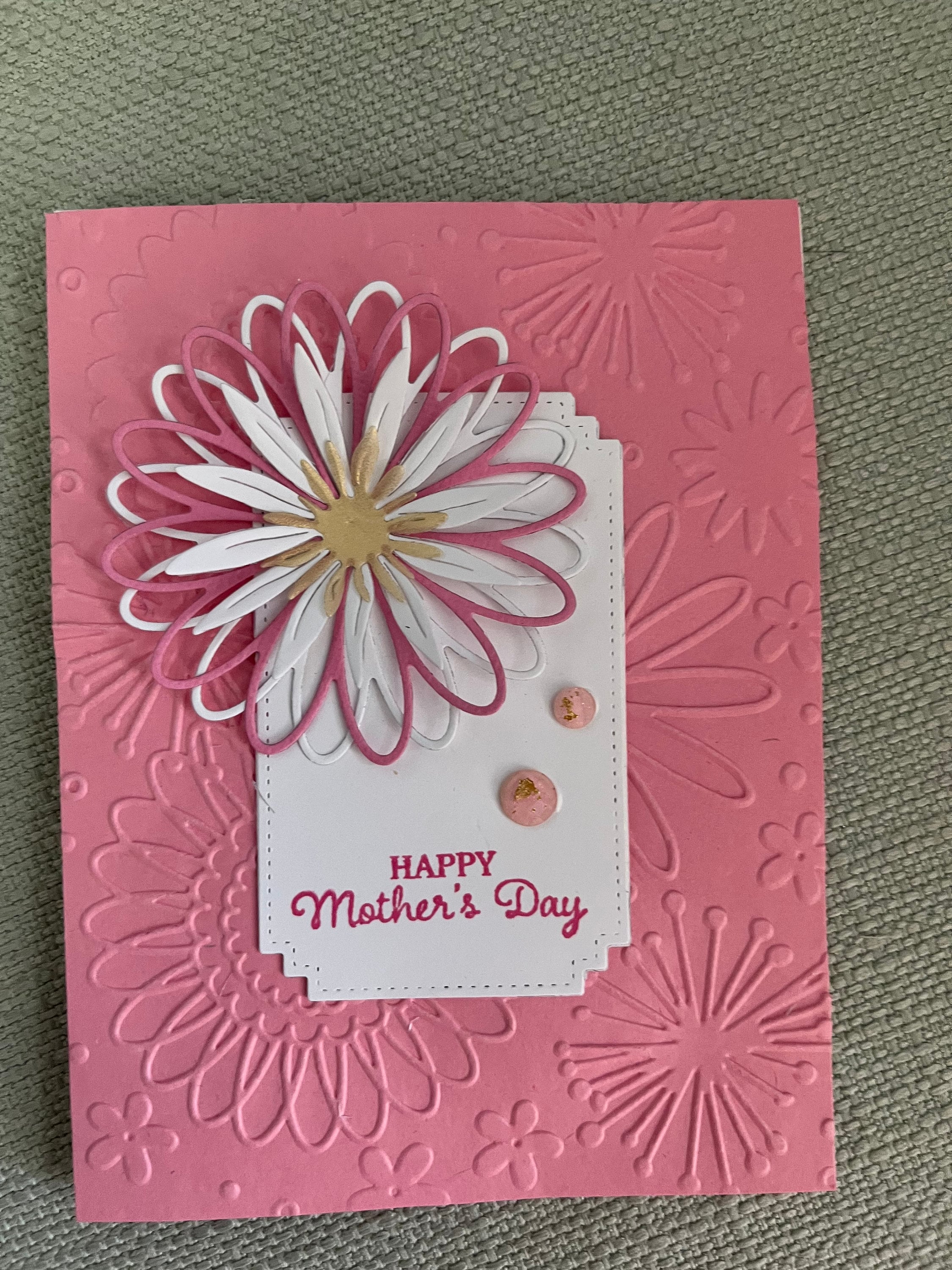 Handmade Floral Mother's Day Card - Etsy