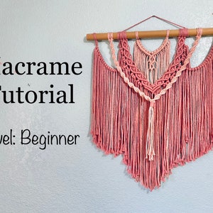 Macrame PDF Tutorial French Rose, DIY Macrame, Beginner Macrame Instructions, Beginner Knot Guide, Digital Download, Learn Macrame,