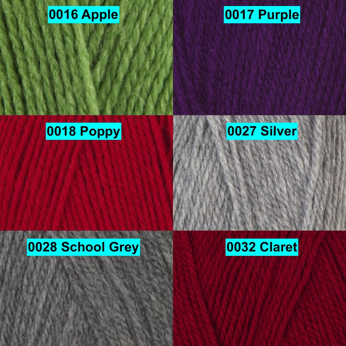 Robin Double Knit 100g Yarn Knitting Wool DK Various Colours Etsy