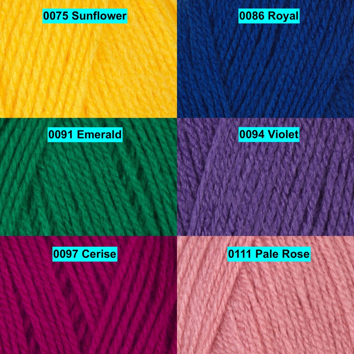 Robin Double Knit 100g Yarn Knitting Wool DK Various Colours Etsy