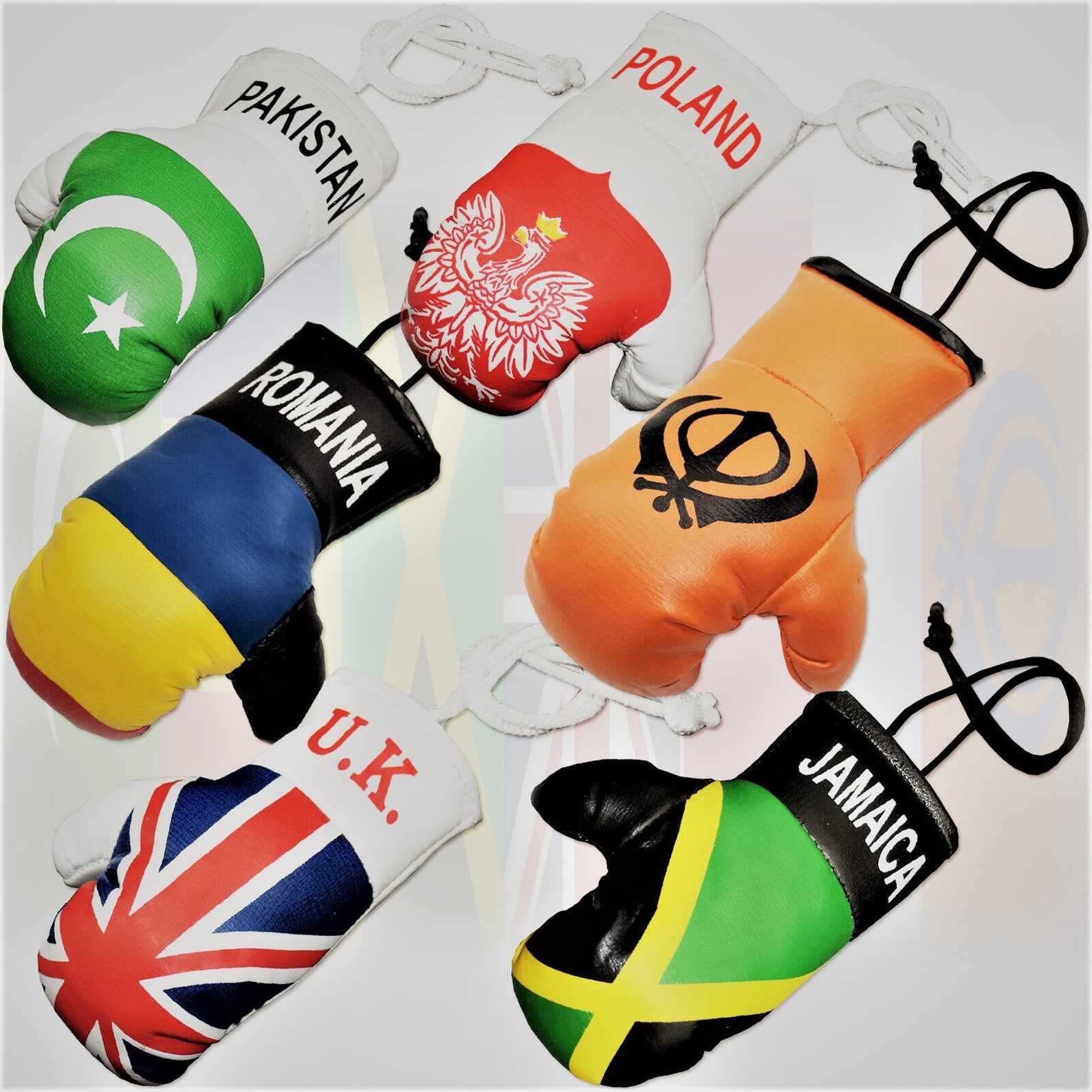 Mini Boxing Gloves for Car Van Mirror Hanging Miniature Sports Etsy