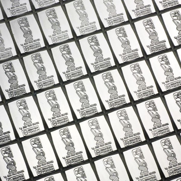 Silver ingot VALCAMBI Suisse - 1 gram, investment silver - ingot - brick, silver 999, CombiCoin, Cook Islands, price for 1 piece