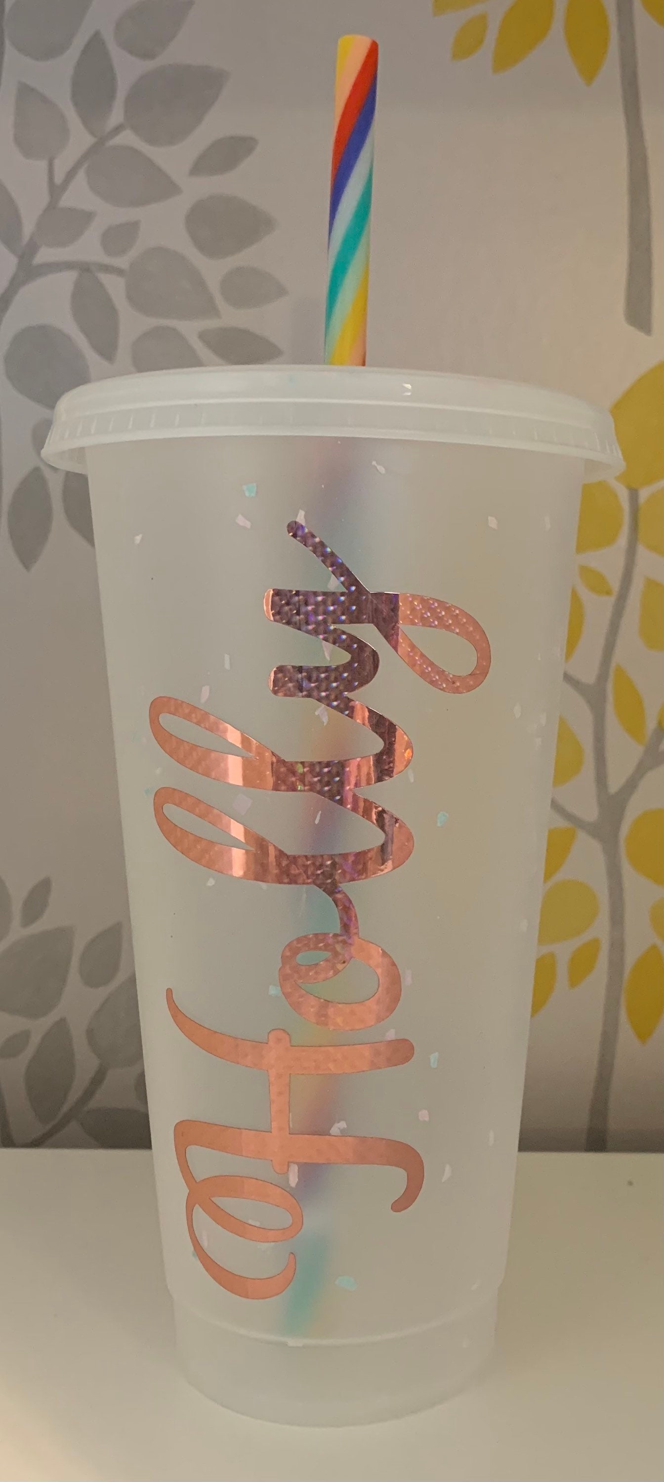 Reusable Personalised Confetti Cold Cup 24oz Etsy