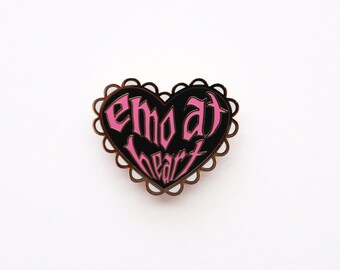 Emo at Heart Enamel Pin | DARK