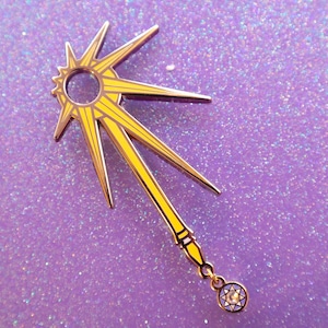Baguette roseau Clow | Essentiels Magical Girl | Épingle en émail dur