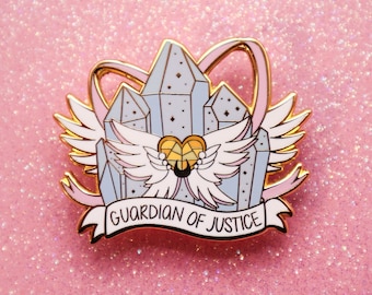 Guardian of Justice | Crystal Scout Series | Moon Moonstone Hard Enamel Pin